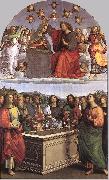 RAFFAELLO Sanzio The Crowning of the Virgin (Oddi altar) oil on canvas
